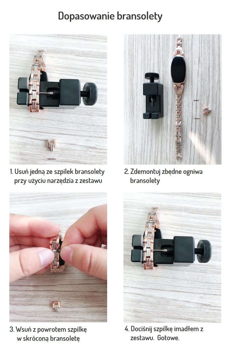 Elegancki Smartwatch Damski Smartbracelet H8 - PULSOMETR